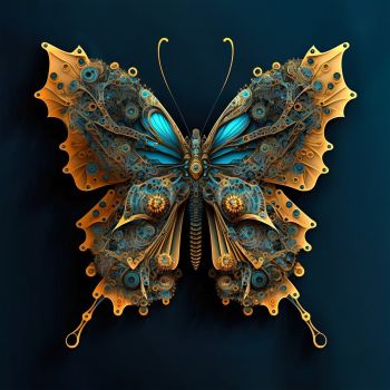 vizista wonderful mechanical butterfly of fractals and patterns 0353adb7 2565 4c75 b442e754dc020b nft